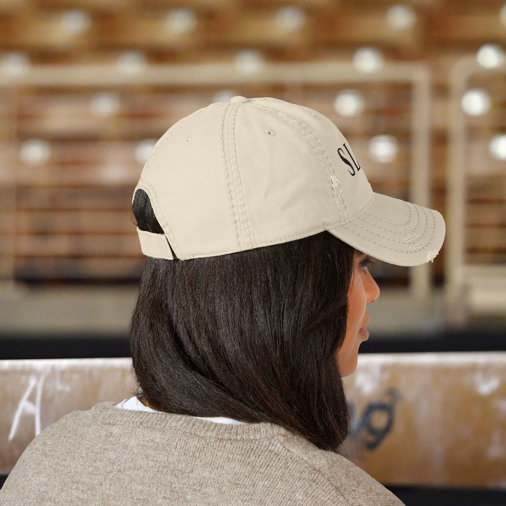 Distressed Embroidered Hat | Casual Style Cap for Athletes | Gift for Gymnasts, Birthdays, Sports Events, Everyday Wear