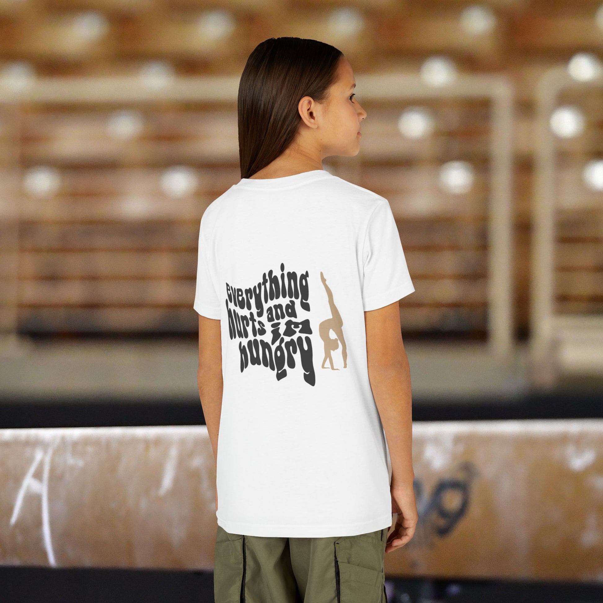 Kids Gymnastics Tee, Everything Hurts and I'm Hungry, Practice Shirt