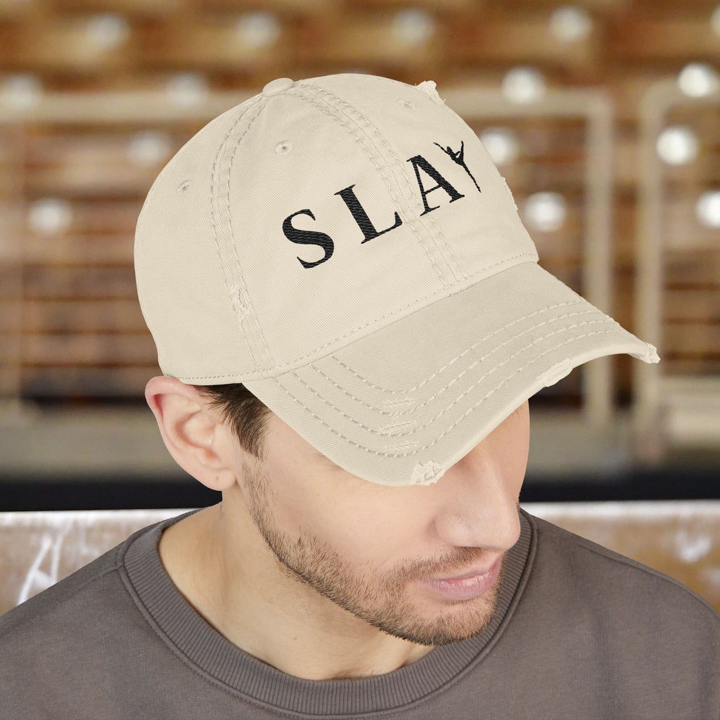 Distressed Embroidered Hat | Casual Style Cap for Athletes | Gift for Gymnasts, Birthdays, Sports Events, Everyday Wear