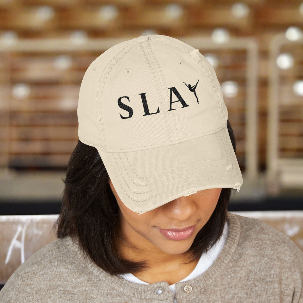 Distressed Embroidered Hat | Casual Style Cap for Athletes | Gift for Gymnasts, Birthdays, Sports Events, Everyday Wear